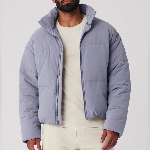 NEW ALO Stretch Woven Street Puffer in Fog - Picture 1 of 9